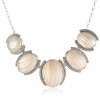 Judith Jack Pearl Moon Sterling Silver, Swarovski Marcasite and Osmena Pearl Collar Necklace