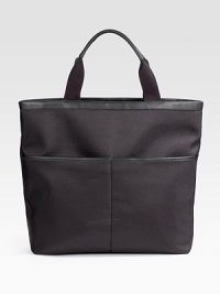 EXCLUSIVELY OURS. We designed this utilitarian nylon bag so every on-the-go essential has a convenient place to stow away. Chevron detail adds a handsome finish to your new favorite tag-along. No closure Top handles Exterior slip pockets Interior zip pocket Fully lined Acrylic/polyester/wool/PVC coating 15W X 18H X 6¼D Imported EXCLUSIVELY OURS. We designed this utilitarian nylon bag so every on-the-go essential has a convenient place to stow away. Chevron detail adds a handsome finish to your new favorite tag-along. No closure Top handles Exterior slip pockets Interior zip pocket Fully lined Acrylic/polyester/wool/PVC coating 15W X 18H X 6¼D Imported