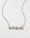 Dazzling diamonds set in radiant 14k gold on a link chain. Diamonds, .23 tcw14k goldLength, about 16Pendant size, about 1Spring ring closureImported 