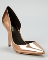 A classic shoe in gilded copper. From Boutique 9.