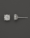 Classic faceted diamond studs set in 14K, white gold.