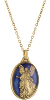 The Vatican Library Collection Oval Blue Angel Pendant Necklace The Vatican Library Collection Oval Blue Angel Pendant Necklace