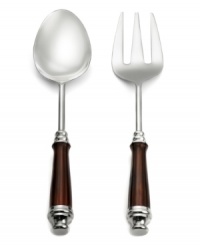 Handcrafted in stainless steel with burgundy handles, these servers from the Simply Designz collection of serveware scoop and plate every part of the meal with stylish perfection. Handcrafted in stainless steel with burgundy handles, these servers from the Simply Designz collection of serveware scoop and plate every part of the meal with stylish perfection.