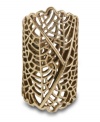 An intricate design creates easy fashion. Lucky Brand's ring features an open work pattern set in gold tone mixed metal. Size 7.