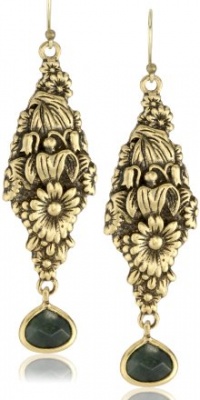 Lucky Brand Hitch Hiker Gold-Tone Floral Cluster Drop Earrings Lucky Brand Hitch Hiker Gold-Tone Floral Cluster Drop Earrings