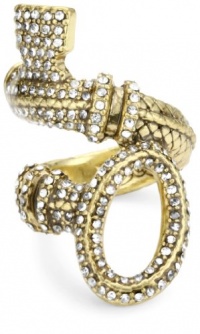 Lucky Brand Bohemian Gold-Tone Pave Diamond Wrap Key Ring, Size 7 Lucky Brand Bohemian Gold-Tone Pave Diamond Wrap Key Ring, Size 7