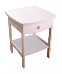 Winsome Wood End Table/Night Stand with Drawer and Shelf, White Winsome Wood End Table/Night Stand with Drawer and Shelf, White