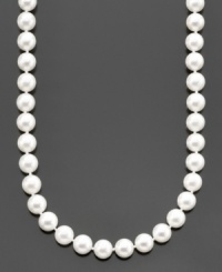 Simple elegance starts with a strand of cultured A+ Akoya pearls (6-1/2-7 mm) by Belle de Mer. 14k gold clasp. Approximate length: 18 inches. Simple elegance starts with a strand of cultured A+ Akoya pearls (6-1/2-7 mm) by Belle de Mer. 14k gold clasp. Approximate length: 18 inches.