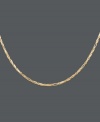 Complement your accessory collection with this timeless piece. Necklace features a hollow baguette design crafted in 14k gold. Approximate length: 24 inches.