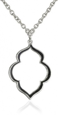 T Tahari Silver-Tone and Jet Pendant Necklace T Tahari Silver-Tone and Jet Pendant Necklace
