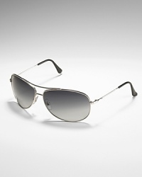 Larger sized aviator sunglasses with APX gradient lenses. Nose pads to help secure fit. Larger sized aviator sunglasses with APX gradient lenses. Nose pads to help secure fit.