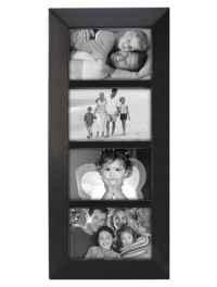 Malden 2012-464 Berkeley 4 by 6 Beveled Wood Edge 4 Opening Collage Frames, Black Malden 2012-464 Berkeley 4 by 6 Beveled Wood Edge 4 Opening Collage Frames, Black