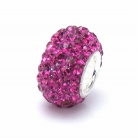 Bella Fascini Deep Berry Pink Crystal Pave Bling - European Charm Bracelet Beads Made with Authentic Swarovski Crystal Elements - Fits Perfectly on Chamilia Moress Pandora and All Compatible Brands Bella Fascini Deep Berry Pink Crystal Pave Bling - European Charm Bracelet Beads Made with Authentic Swarovski Crystal Elements - Fits Perfectly on Chamilia Moress Pandora and All Compatible Brands