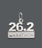 Celebrate the ultimate test of endurance. Rembrandt charm features a 26.2 Marathon design crafted in sterling silver. Approximate drop: 3/4 inch.