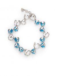 THE LOOKBlue quartz beads Cutout link accents Rhodium-plated sterling silver settingSignature Tridara claspTHE MEASUREMENTLength, about 7.5ORIGINImported THE LOOKBlue quartz beads Cutout link accents Rhodium-plated sterling silver settingSignature Tridara claspTHE MEASUREMENTLength, about 7.5ORIGINImported