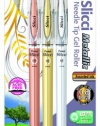 Pentel Arts Slicci Metallic 0.8 mm Needle Tip Gel Pen, Assorted Metallic Ink Colors, 3 Pack (BG208BP3M)