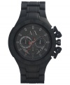 Handsome with a sporty feel, this AX Armani Exchange watch ticks with expert precision.