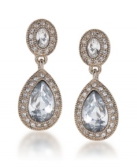 Double exposure: You'll look twice as nice--not to mention elegant!--in Carolee's pave stone double drop earrings. Showcasing sparkling glass stones, they're made in gold tone mixed metal. Approximate drop: 1-5/8 inches. Double exposure: You'll look twice as nice--not to mention elegant!--in Carolee's pave stone double drop earrings. Showcasing sparkling glass stones, they're made in gold tone mixed metal. Approximate drop: 1-5/8 inches.