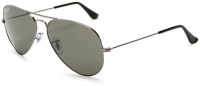 Ray-Ban RB3025 Aviator Large Metal Sunglasses 62 mm, Polarized, Gunmetal/Polarized Grey