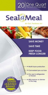 FoodSaver FSSMBF0216 1-Quart Size Bags, 20 Bags FoodSaver FSSMBF0216 1-Quart Size Bags, 20 Bags