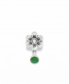 The sterling silver floral charm celebrates May birthdays with a dangling emerald jewel. Donatella is a playful collection of charm bracelets and necklaces that can be personalized to suit your style! Available exclusively at Macy's.