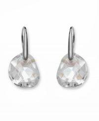 Clear and present chic! Complement an outfit in any color with Swarovski's transparent (and very versatile) Galet crystal drop earrings. Crafted in silver tone mixed metal. Approximate drop: 1 inch. Clear and present chic! Complement an outfit in any color with Swarovski's transparent (and very versatile) Galet crystal drop earrings. Crafted in silver tone mixed metal. Approximate drop: 1 inch.