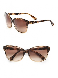 These retro-inspired, acetate frames have modern appeal. Available in demi smoke with smoke gradient lens or demi brown with brown gradient lens. Logo temples100% UV protectionImported These retro-inspired, acetate frames have modern appeal. Available in demi smoke with smoke gradient lens or demi brown with brown gradient lens. Logo temples100% UV protectionImported