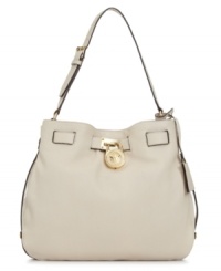 Sumptuous, matte leather is punctuated with a luxe signature lock and key detailing. This polished Hamilton from MICHAEL Michael Kors features a roomy interior and plenty of pockets, making it the perfect companion for work or weekend. Sumptuous, matte leather is punctuated with a luxe signature lock and key detailing. This polished Hamilton from MICHAEL Michael Kors features a roomy interior and plenty of pockets, making it the perfect companion for work or weekend.