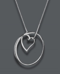 For the woman who means the world, this special pendant features Charlotte Gray's quote: Children and Mothers never truly part - bound in the beating of each others heart. Cut-out heart design and chain crafted in sterling silver. Approximate length: 18 inches. Approximate drop: 1 inch.