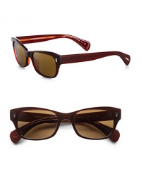 This handcrafted, retro frame features I plaques on the frame front and substantial temples. Available in rouge frames with cosmik tone lenses.Acetate100% UV ProtectionImported This handcrafted, retro frame features I plaques on the frame front and substantial temples. Available in rouge frames with cosmik tone lenses.Acetate100% UV ProtectionImported