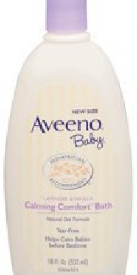 Aveeno Baby Calming Comfort Bath, Lavender & Vanilla, 18-Fluid Ounces Bottles (Pack of 3)