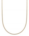 A simple chain adds a ton of dimension. Giani Bernini's intricate box chain is crafted in 24k gold over sterling silver. Approximate length: 16 inches.