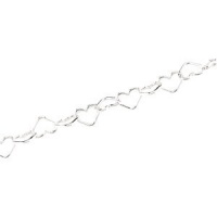 Heart Link Chain Sterling Silver 20.00 Inch Heart Link Chain Heart Link Chain Sterling Silver 20.00 Inch Heart Link Chain