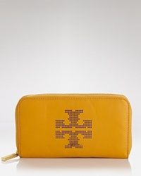 Tory Burch is the city girl's go-to for achingly cool yet effortless pieces, like this zip around wallet. Crafted from leather and stamped with the brand's logo, it's practical perfection. Tory Burch is the city girl's go-to for achingly cool yet effortless pieces, like this zip around wallet. Crafted from leather and stamped with the brand's logo, it's practical perfection.