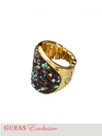 GUESS Gold-Tone Crystal Disc Ring, GOLD GUESS Gold-Tone Crystal Disc Ring, GOLD
