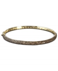 Slim, stackable sparkle. EFFY Collection's stunning bangle features round-cut pave-set champagne diamonds (3-1/8 ct. t.w.) in 14k gold. Bracelet features a hinge clasp. Approximate diameter: 2-1/10 inches. Slim, stackable sparkle. EFFY Collection's stunning bangle features round-cut pave-set champagne diamonds (3-1/8 ct. t.w.) in 14k gold. Bracelet features a hinge clasp. Approximate diameter: 2-1/10 inches.