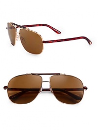 Iconic aviator style crafted in a sleek metal design. Available in shiny rose frames with brown lenses.Metal100% UV ProtectionMade in Italy Iconic aviator style crafted in a sleek metal design. Available in shiny rose frames with brown lenses.Metal100% UV ProtectionMade in Italy