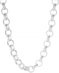 Simplicity is always in style. Kenneth Cole New York's subtle necklace features interlocking round links in silver tone mixed metal. Approximate length: 18 inches + 3-inch extender. Simplicity is always in style. Kenneth Cole New York's subtle necklace features interlocking round links in silver tone mixed metal. Approximate length: 18 inches + 3-inch extender.