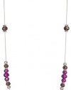 Nine West Recolor Light Silver-Tone 36 Pink Multi-Strand age Necklace