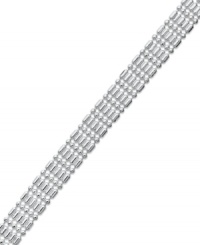 Punctuate your style. Giani Bernini's polished dot-dash link bracelet is a timeless accent for your collection. Set in sterling silver. Approximate length: 7-1/8 inches. Approximate width: 1/4 inch. Punctuate your style. Giani Bernini's polished dot-dash link bracelet is a timeless accent for your collection. Set in sterling silver. Approximate length: 7-1/8 inches. Approximate width: 1/4 inch.