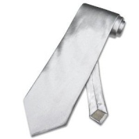 TopTie Mens Necktie Solid Color Silver Ties, Formal Neck ties, Gift Ideas