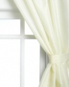 Carnation Home Fashions Fabric Bathroom Window Curtain, Ivory