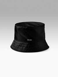 Lightweight nylon with stitched brim. Nylon lining Dry clean Made in Italy 