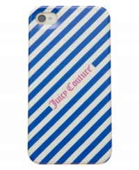 Show your stripes with this colorful iPhone case from Juicy Couture. Designed for durability and delight, it keeps your favorite tech toy safe, secure and dressed for any occasion. Fits iPhone 4 and 4S. Show your stripes with this colorful iPhone case from Juicy Couture. Designed for durability and delight, it keeps your favorite tech toy safe, secure and dressed for any occasion. Fits iPhone 4 and 4S.