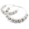 'french touch' loops Sissi silver plated white.
