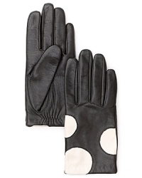 Put your best hand forward in kate spade's short-and-chic leather gloves, offering a polished take on the polka dot trend. Put your best hand forward in kate spade's short-and-chic leather gloves, offering a polished take on the polka dot trend.