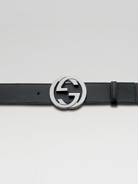Interlocking round G-belt. Venice black. Approx. 1½ wide Made in Italy Interlocking round G-belt. Venice black. Approx. 1½ wide Made in Italy