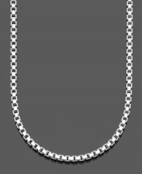 Get an extra, stylish edge in design by Giani Bernini. A simple chain goes the distance with an intricate box link pattern. Crafted in sterling silver. Approximate length: 24 inches. Get an extra, stylish edge in design by Giani Bernini. A simple chain goes the distance with an intricate box link pattern. Crafted in sterling silver. Approximate length: 24 inches.