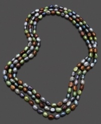 Mix it up with this earthy yet glamorous long necklace of multicolored chocolate cultured freshwater pearls (7-8mm). Mix it up with this earthy yet glamorous long necklace of multicolored chocolate cultured freshwater pearls (7-8mm).