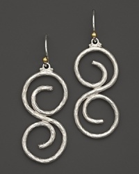 24K gold granulated details add a signature touch to Gurhan's sterling silver Vortex earrings. 24K gold granulated details add a signature touch to Gurhan's sterling silver Vortex earrings.